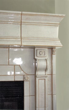 White Fireplace Detail